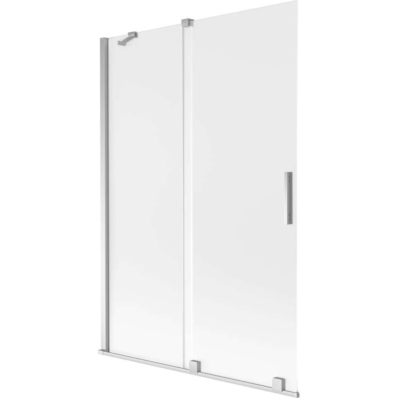 Mexen Velar kádparaván, 2-szárnyú tolóajtós, 120 x 150 cm, homályos, króm - 896-120-000-31-01