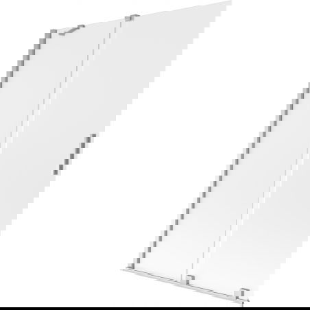 Mexen Velar kádparaván, 2-szárnyú tolóajtós, 120 x 150 cm, homályos, króm - 896-120-000-31-01