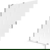 Mexen Velar kádparaván, 2-szárnyú tolóajtós, 120 x 150 cm, homályos, króm - 896-120-000-31-01