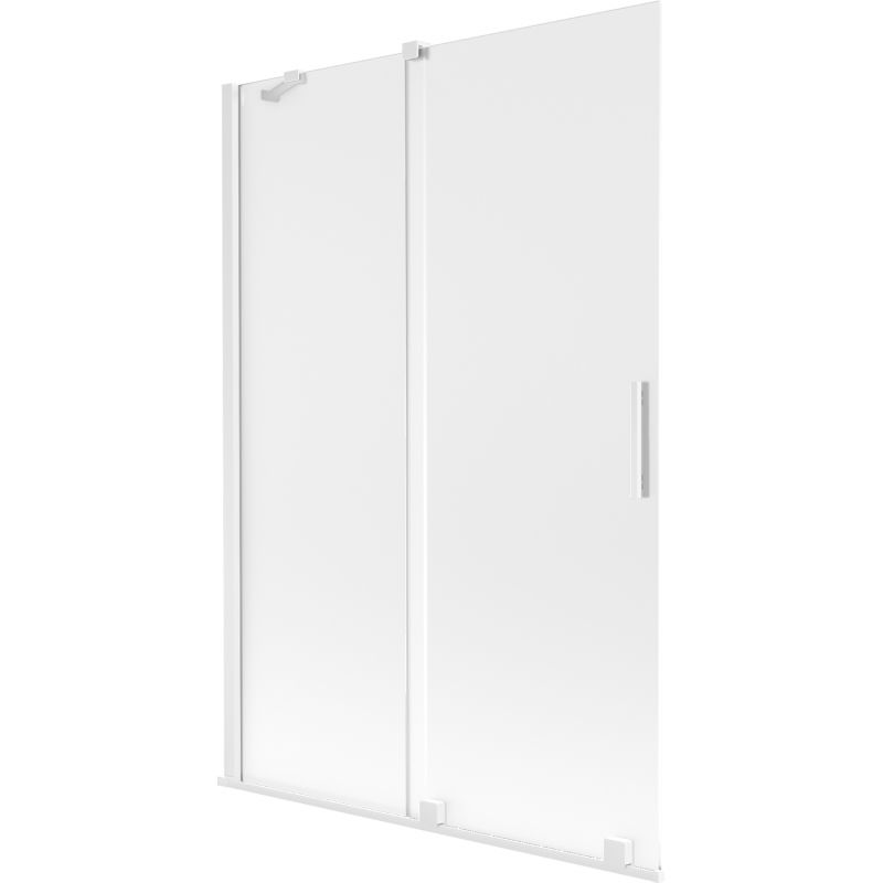 Mexen Velar kétszárnyú eltolható fürdőszobai válaszfal 120 x 150 cm, szatén, fehér - 896-120-000-31-20