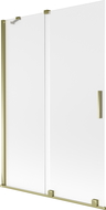 Mexen Velar paravan cadă 2-foi glisant 120 x 150 cm, înghețat, auriu - 896-120-000-31-50
