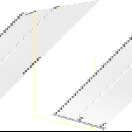Mexen Velar paravan cadă 2-canate glisant 120 x 150 cm, înghețat, auriu periat - 896-120-000-31-55