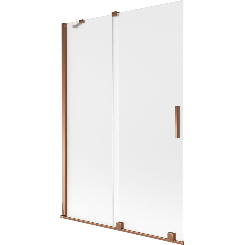Mexen Velar panou de cadă cu 2 uși glisante 120 x 150 cm, înghețată, aur roz - 896-120-000-31-60