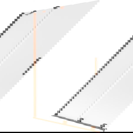 Mexen Velar panou de cadă cu 2 uși glisante 120 x 150 cm, înghețată, aur roz - 896-120-000-31-60