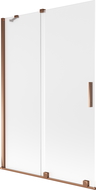 Mexen Velar panou de cadă cu 2 uși glisante 120 x 150 cm, înghețată, aur roz - 896-120-000-31-60