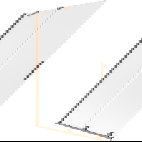 Mexen Velar paravan de cadă cu 2 uși glisante 120 x 150 cm, înghețat, cupru periat - 896-120-000-31-65