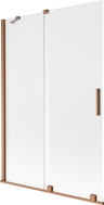 Mexen Velar paravan cadă 2-panouri glisante 120 x 150 cm, îngheț, cupru periat - 896-120-000-31-65