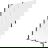 Paravan cadă de duș Mexen Velar cu 2 uși glisante 120 x 150 cm, mat, gri armat periat - 896-120-000-31-66