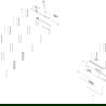 Paravan cadă de duș Mexen Velar cu 2 uși glisante 120 x 150 cm, mat, gri armat periat - 896-120-000-31-66