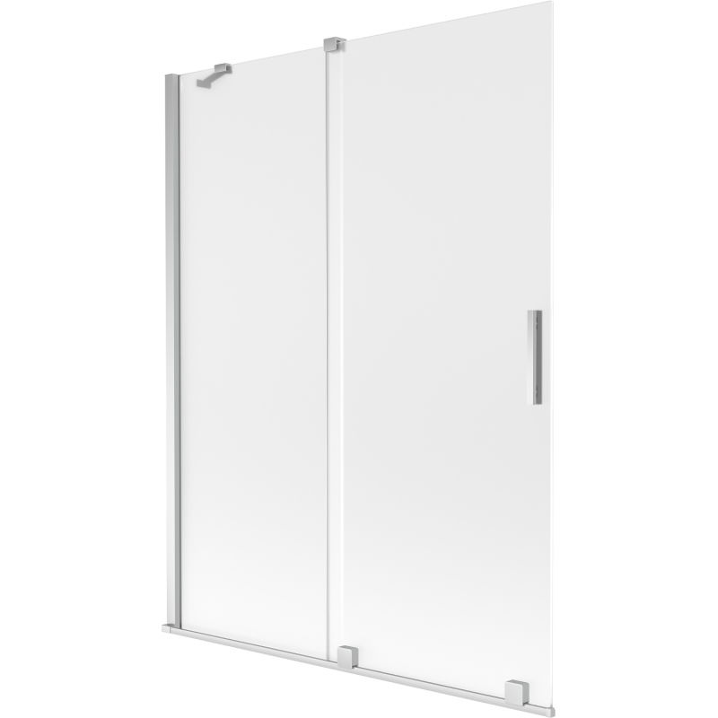 Mexen Velar 2-szárnyú toló zuhanyfal 130 x 150 cm, szatén, króm - 896-130-000-31-01