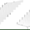 Mexen Velar 2-szárnyú toló zuhanyfal 130 x 150 cm, szatén, króm - 896-130-000-31-01