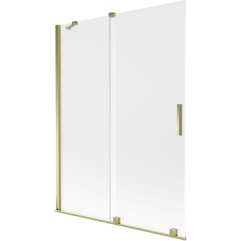 Mexen Velar paravan cadă 2-panouri glisante 130 x 150 cm, înghețat, auriu - 896-130-000-31-50