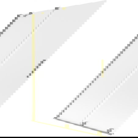 Mexen Velar paravan cadă 2-panouri glisante 130 x 150 cm, înghețat, auriu - 896-130-000-31-50