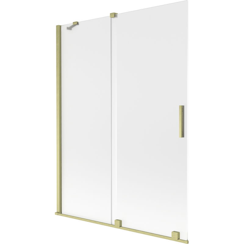 Mexen Velar paravan pentru cadă cu 2 aripi glisante 130 x 150 cm, mat, auriu periat - 896-130-000-31-55