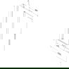 Mexen Velar paravan pentru cadă cu 2 aripi glisante 130 x 150 cm, mat, auriu periat - 896-130-000-31-55