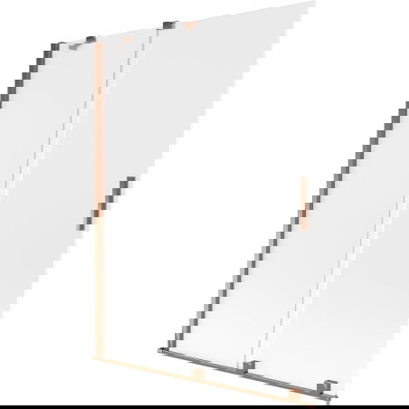 Mexen Velar paravan de baie cu 2 uși glisante 130 x 150 cm, geam mat, aur roz - 896-130-000-31-60