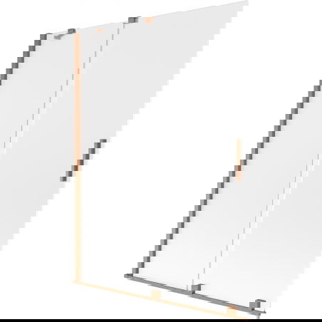 Mexen Velar paravan cadă cu 2 uși glisante 130 x 150 cm, sticlă mată, cupru periat - 896-130-000-31-65