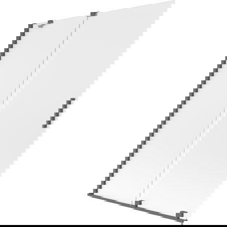 Mexen Velar összecsukható zuhanyfal, 2 szárnyú, 130 x 150 cm, fagyos, gun gray kefe - 896-130-000-31-66