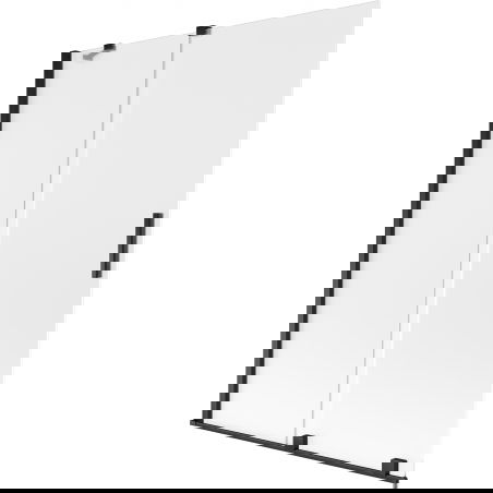Mexen Velar paravan cadă, glisant, cu 2 uși, 130 x 150 cm, înghețat, negru - 896-130-000-31-70