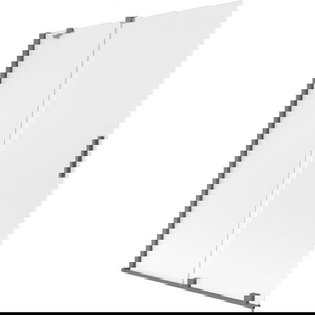 Mexen Velar kétszárnyú toló zuhanyfal 130 x 150 cm, matt, gun metal - 896-130-000-31-95