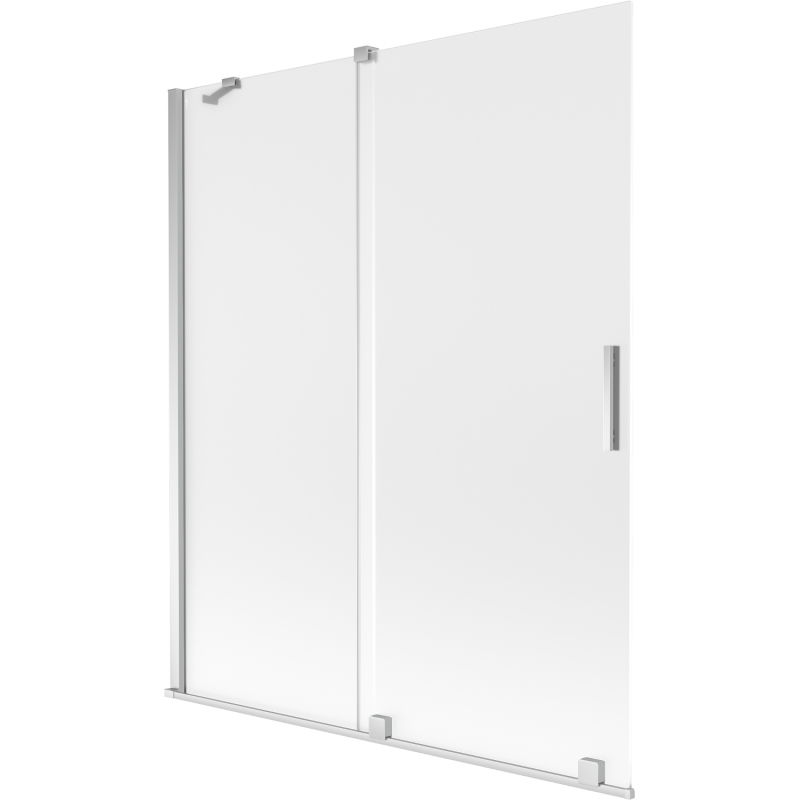 Mexen Velar kétszárnyas, tolózuhanyfal 140 x 150 cm, matt üveg, króm - 896-140-000-31-01