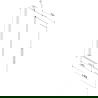 Mexen Velar paravan cadă 2 canate glisante 140 x 150 cm, opac, crom - 896-140-000-31-01