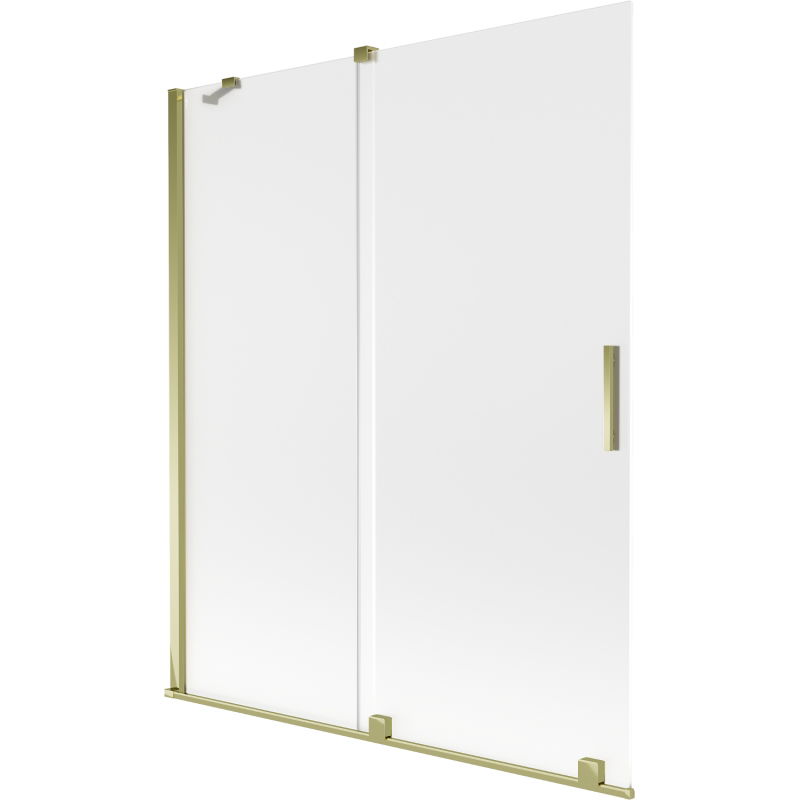 Mexen Velar paravan de cadă cu 2 uși glisante 140 x 150 cm, înghețat, auriu - 896-140-000-31-50