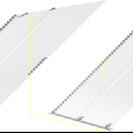 Mexen Velar paravan de cadă cu 2 uși glisante 140 x 150 cm, înghețat, auriu - 896-140-000-31-50