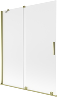 Mexen Velar kétszárnyú tolózuhanyfal 140 x 150 cm, matt, arany - 896-140-000-31-50