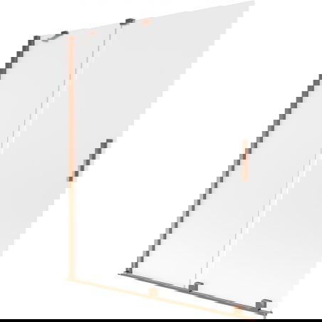 Mexen Velar paravan cadă cu 2 uși glisante 140 x 150 cm, înghețat, aur roz - 896-140-000-31-60