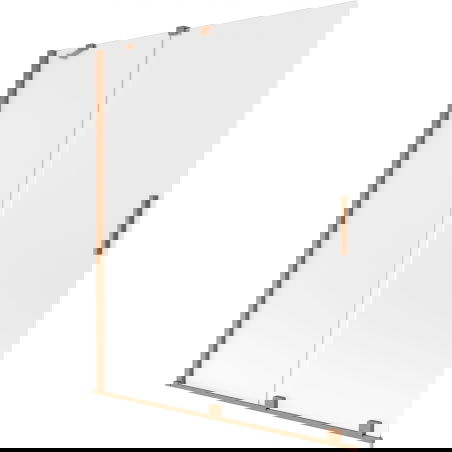 Mexen Velar paravan cadă 2 uși glisante 140 x 150 cm, înghețat, cupru periat - 896-140-000-31-65