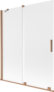 Mexen Velar paravan cadă 2 uși glisante 140 x 150 cm, înghețat, cupru periat - 896-140-000-31-65