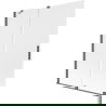 Mexen Velar paravan pentru cadă, 2 uși culisante, 140 x 150 cm, sticlă cu efect de îngheț, gri periat - 896-140-000-31-66