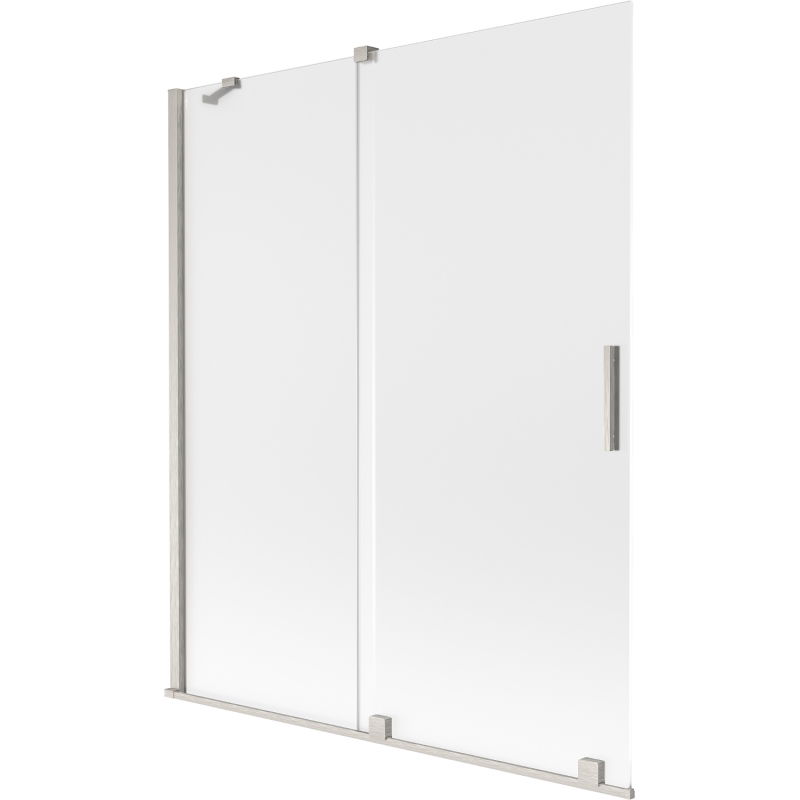 Mexen Velar paravan cadă cu 2 uși glisante 140 x 150 cm, înghețat, nichel periat - 896-140-000-31-97