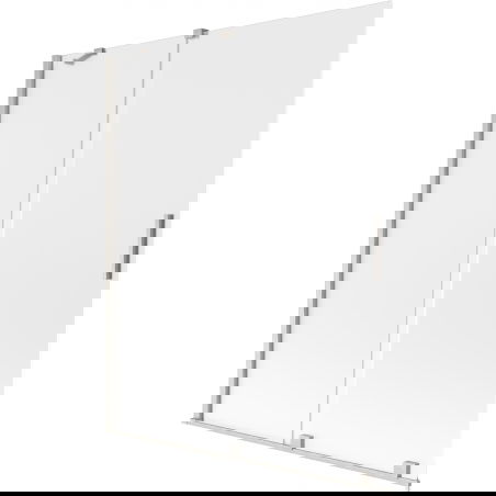 Mexen Velar paravan cadă cu 2 uși glisante 140 x 150 cm, înghețat, nichel periat - 896-140-000-31-97