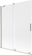 Mexen Velar paravan cadă cu 2 uși glisante 140 x 150 cm, înghețat, nichel periat - 896-140-000-31-97
