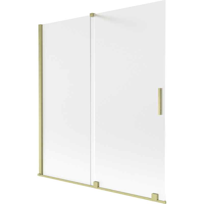 Mexen Velar 2 szárnyú, behúzható fürdőkádparaván 150 x 150 cm, matt arany, kefélt - 896-150-000-31-55