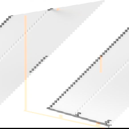 Paravan de baie Mexen Velar, culisant cu 2 aripi, 150 x 150 cm, geam mat, cupru periat - 896-150-000-31-65