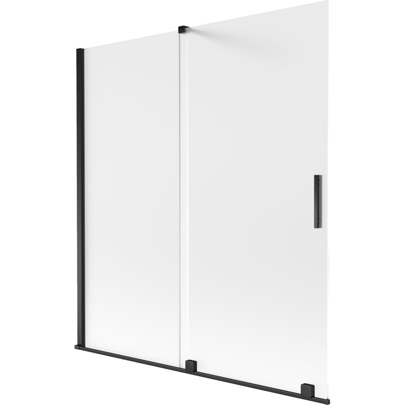 Mexen Velar kétszárnyú, 150 x 150 cm-es zuhanyfal, matt, fekete - 896-150-000-31-70