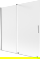 Paravan cadă Mexen Velar 2-canate glisant 160 x 150 cm, frosted, crom - 896-160-000-31-01