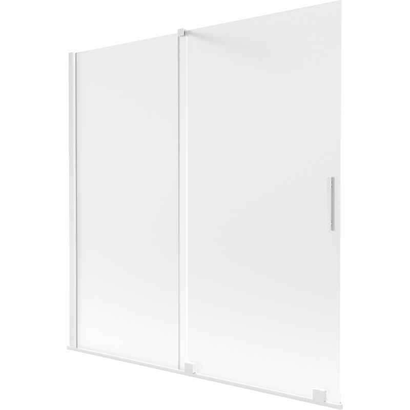 Mexen Velar kétszárnyú, tolóajtós kádparaván 160 x 150 cm, matt, fehér - 896-160-000-31-20