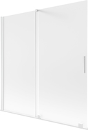 Mexen Velar kétszárnyú, tolóajtós kádparaván 160 x 150 cm, matt, fehér - 896-160-000-31-20