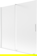 Mexen Velar paravan de cadă cu 2 uși glisante 160 x 150 cm, înghețat, alb - 896-160-000-31-20