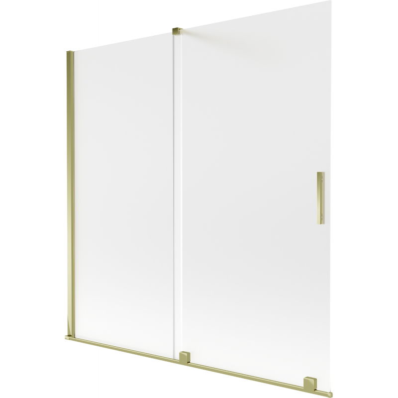 Mexen Velar paravan cadă 2 canaturi glisant 160 x 150 cm, înghețat, auriu - 896-160-000-31-50