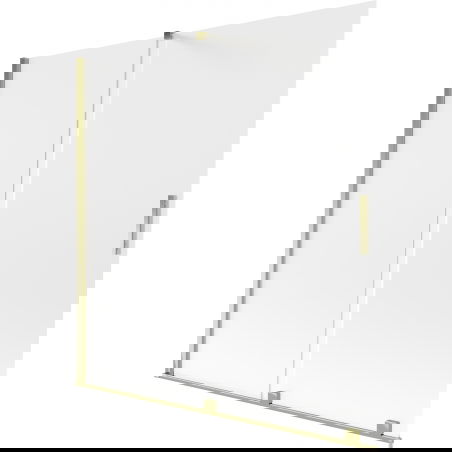Mexen Velar paravan de duș 2-panouri glisante 160 x 150 cm, brumat, auriu - 896-160-000-31-50