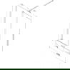 Mexen Velar paravan de cadă cu 2 uși glisante 160 x 150 cm, satin, auriu periat - 896-160-000-31-55