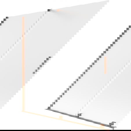 Paravan cadă Mexen Velar glisant cu 2 panouri 160 x 150 cm, înghețat, auriu roz - 896-160-000-31-60