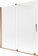 Mexen Velar 2-szárnyú, toló zuhanyfal 160 x 150 cm, fagyott, rózsaarany - 896-160-000-31-60