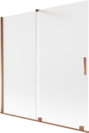 Paravan cadă Mexen Velar glisant cu 2 panouri 160 x 150 cm, înghețat, auriu roz - 896-160-000-31-60