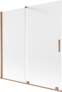 Mexen Velar paravan cadă 2-panouri glisante 160 x 150 cm, înghețat, cupru periat - 896-160-000-31-65
